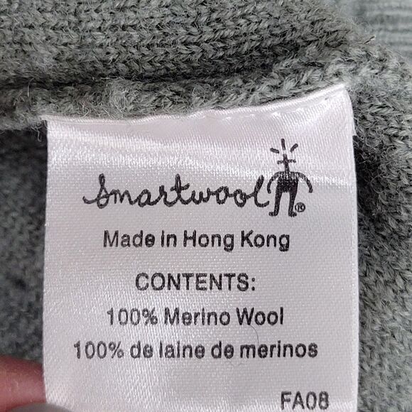 Smartwool Mens 1/4 Zip Sweater Size XL Merino Wool Light Green Black Stripe - Picture 10 of 11